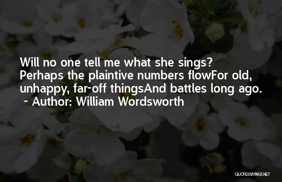 She Sings Quotes By William Wordsworth
