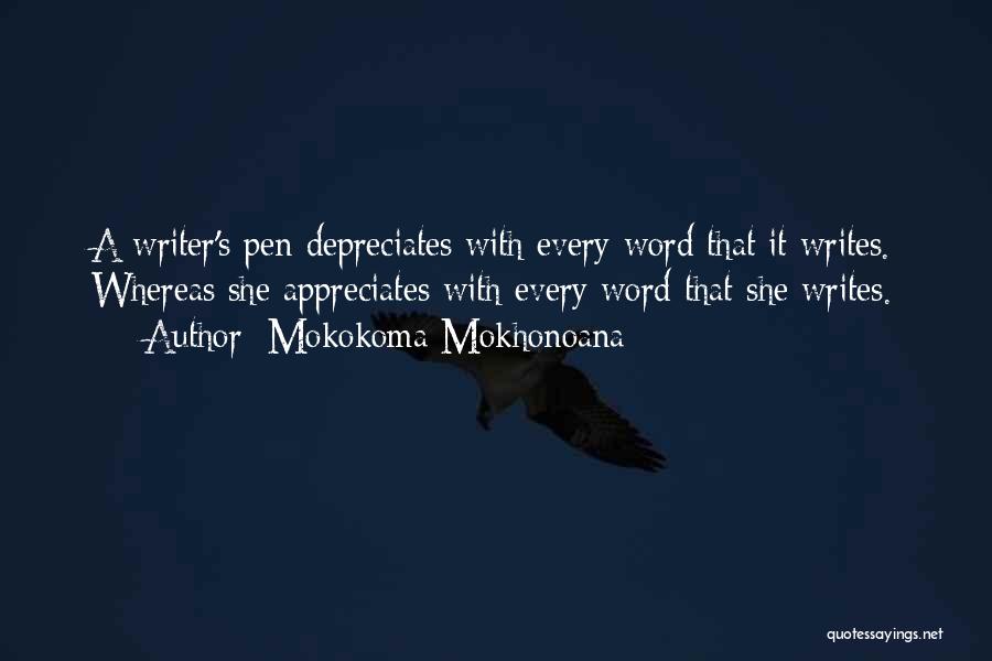 She Writes Quotes By Mokokoma Mokhonoana