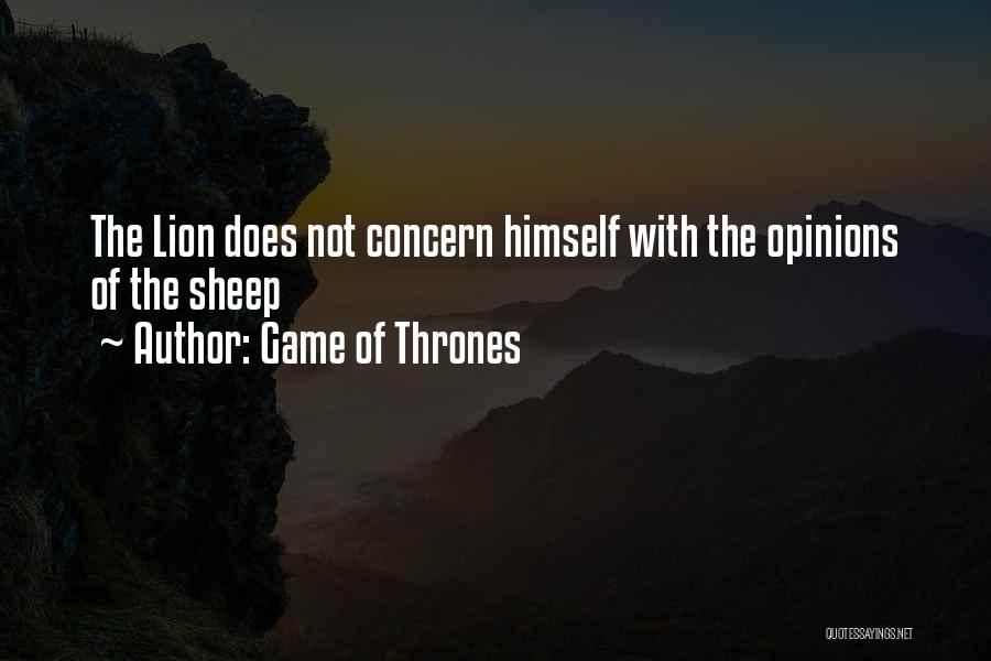 Sheep And Lion Quotes By Game Of Thrones