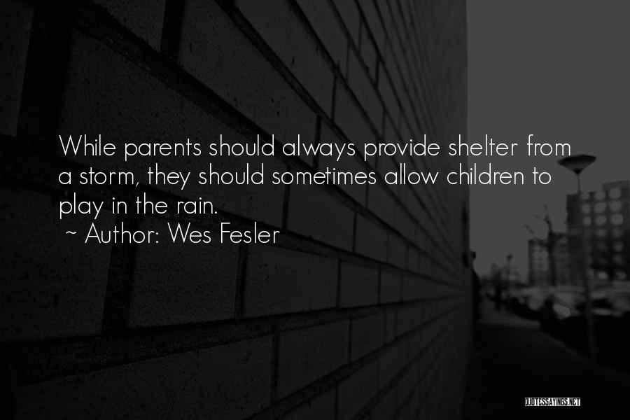 Shelter From The Storm Quotes By Wes Fesler