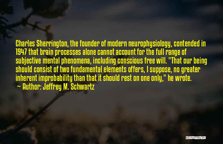 Sherrington Quotes By Jeffrey M. Schwartz