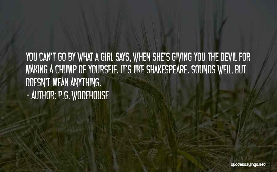 She's A Devil Quotes By P.G. Wodehouse