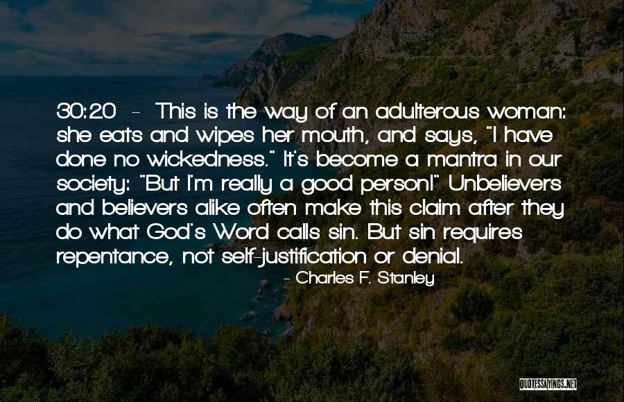 She's In Denial Quotes By Charles F. Stanley She's In Denial Quotes By Charles F. Stanley