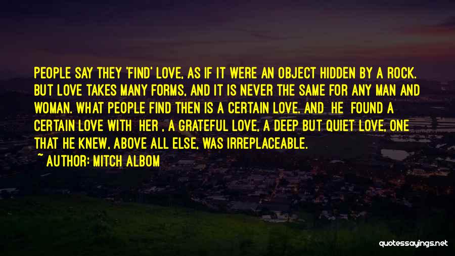 She's Irreplaceable Quotes By Mitch Albom