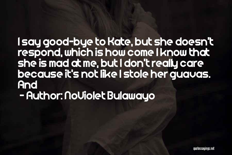 She's Mad At Me Quotes By NoViolet Bulawayo