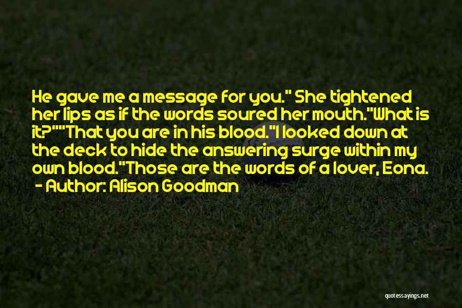 She's My Lover Quotes By Alison Goodman