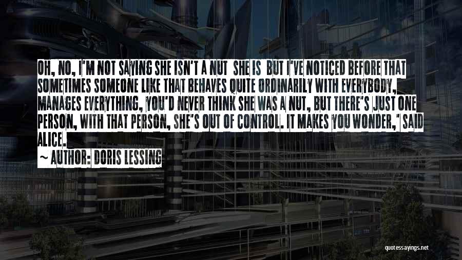 She's Out Of Control Quotes By Doris Lessing