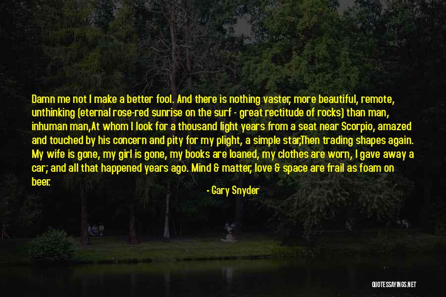 She's So Damn Beautiful Quotes By Gary Snyder