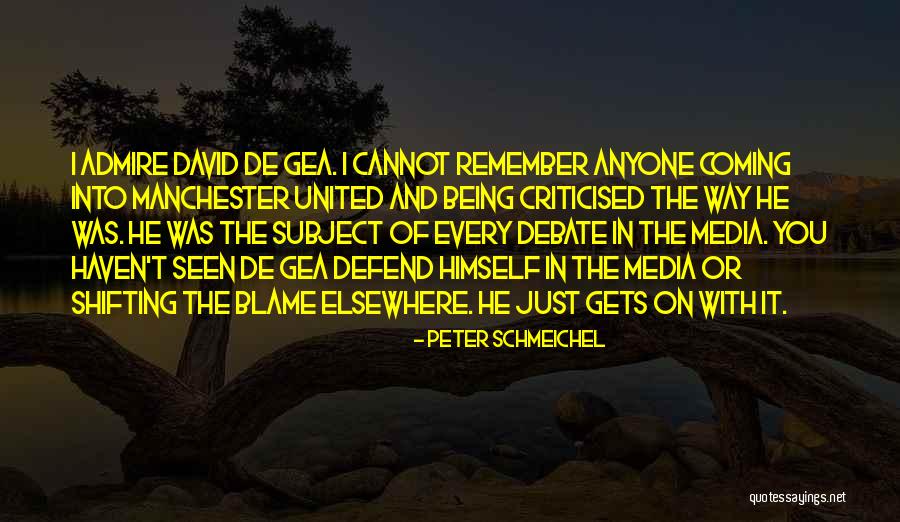 Shifting Blame Quotes By Peter Schmeichel