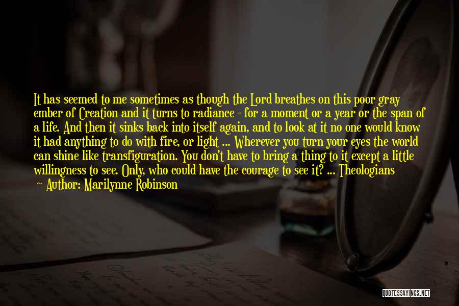 Shine Your Light Quotes By Marilynne Robinson