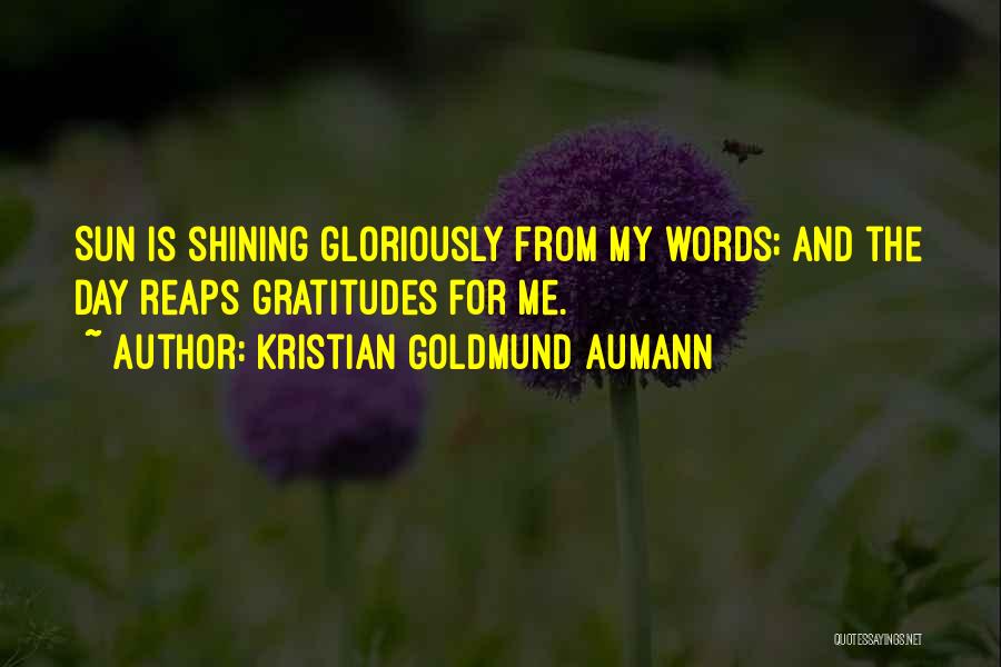 Shining Day Quotes By Kristian Goldmund Aumann