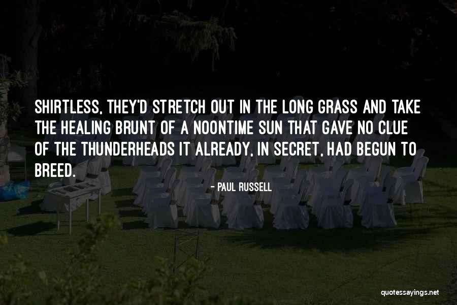 Shirtless Quotes By Paul Russell