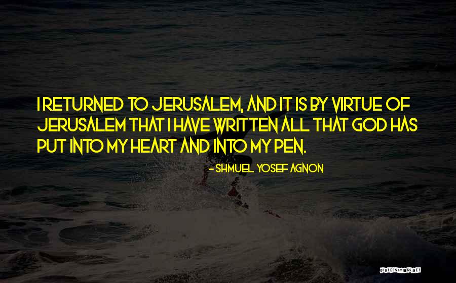 Shmuel Agnon Quotes By Shmuel Yosef Agnon