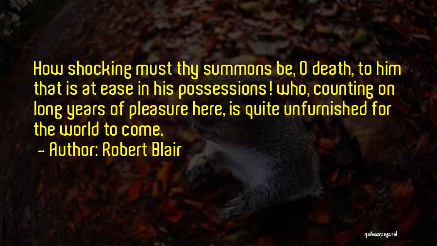 Shocking Death Quotes By Robert Blair