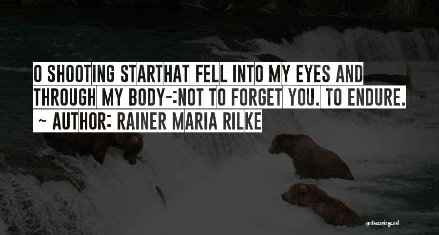 Shooting Star Quotes By Rainer Maria Rilke
