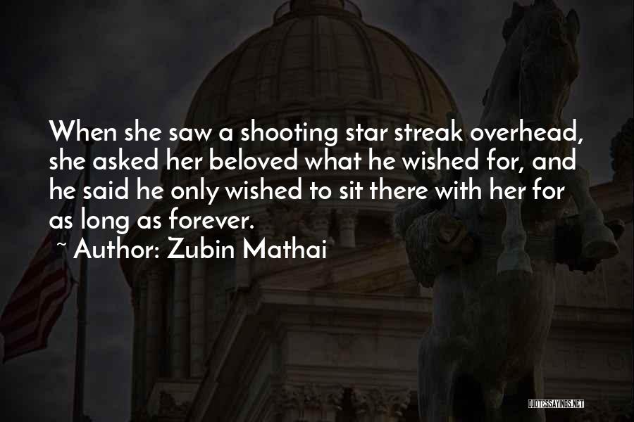 Shooting Star Wish Quotes By Zubin Mathai