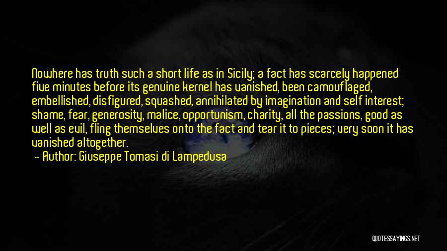 Short Charity Quotes By Giuseppe Tomasi Di Lampedusa