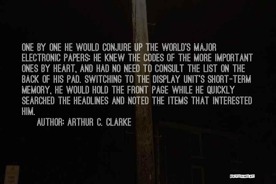 Short Codes Quotes By Arthur C. Clarke