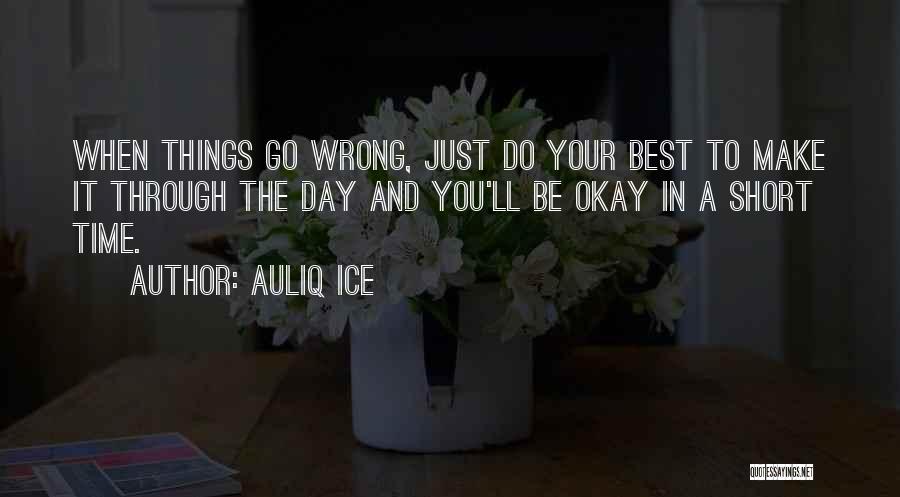 Short Day To Day Quotes By Auliq Ice