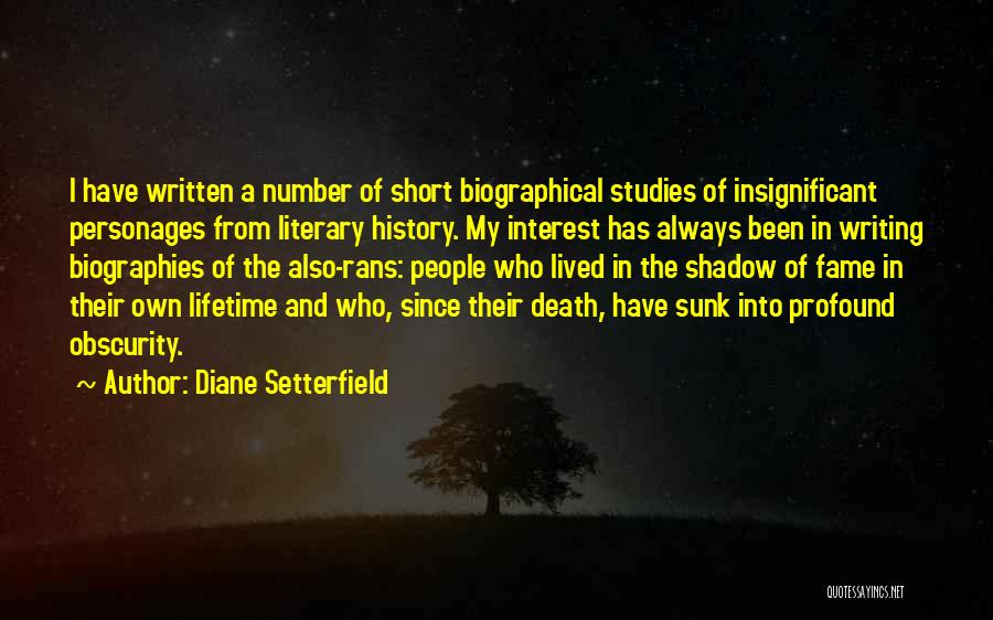 Short Death Quotes By Diane Setterfield