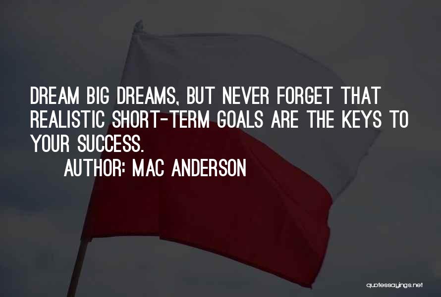 Short Dream Big Quotes By Mac Anderson