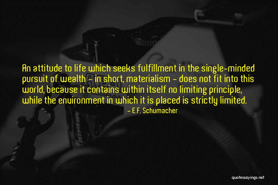 Short Environment Quotes By E.F. Schumacher Short Environment Quotes By E.F. Schumacher