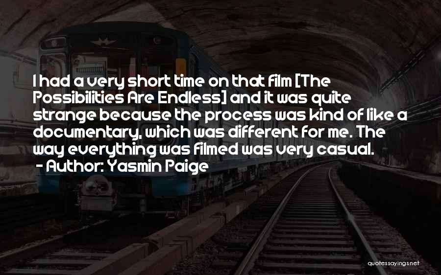 Short Film Quotes By Yasmin Paige