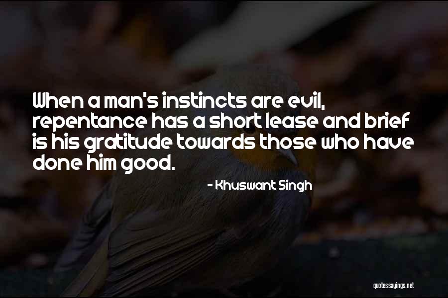 Short Gratitude Quotes By Khuswant Singh