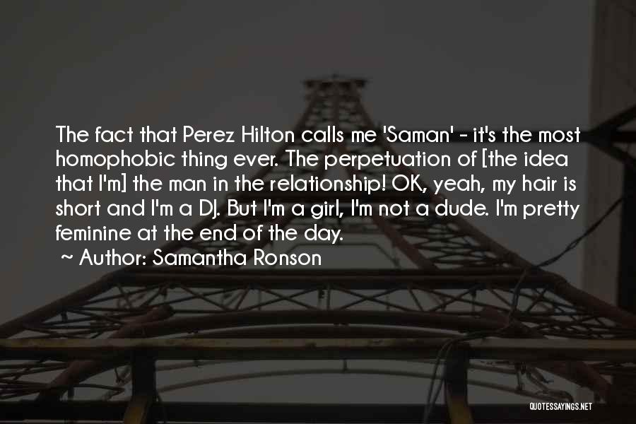 Short Hair Girl Quotes By Samantha Ronson Short Hair Girl Quotes By Samantha Ronson