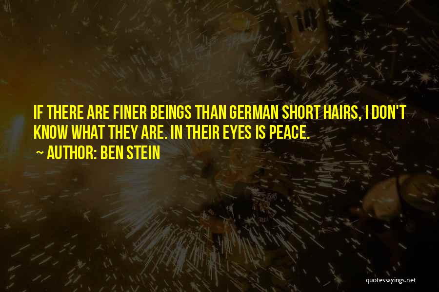 Short Hairs Quotes By Ben Stein