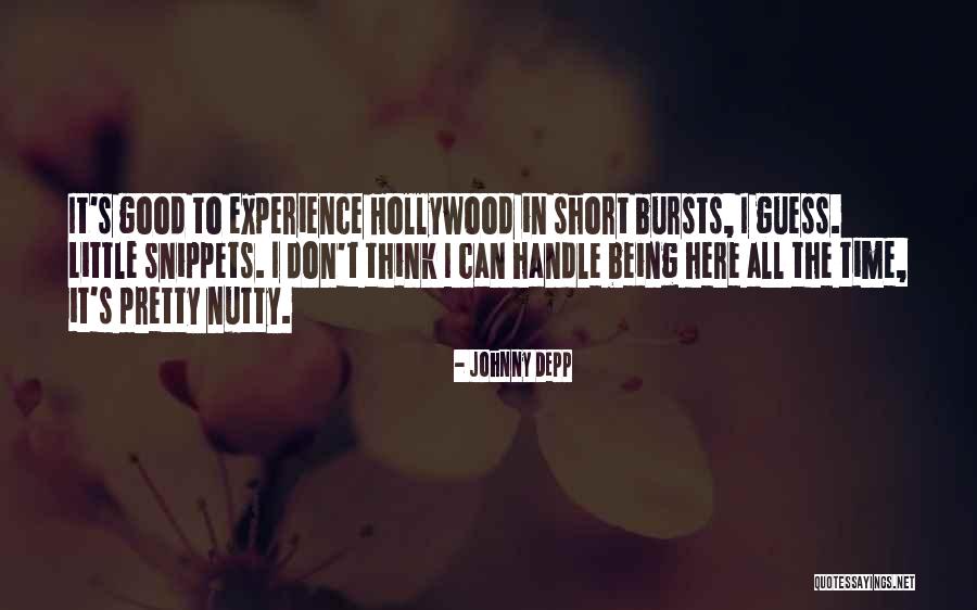 Short Hollywood Quotes By Johnny Depp Short Hollywood Quotes By Johnny Depp