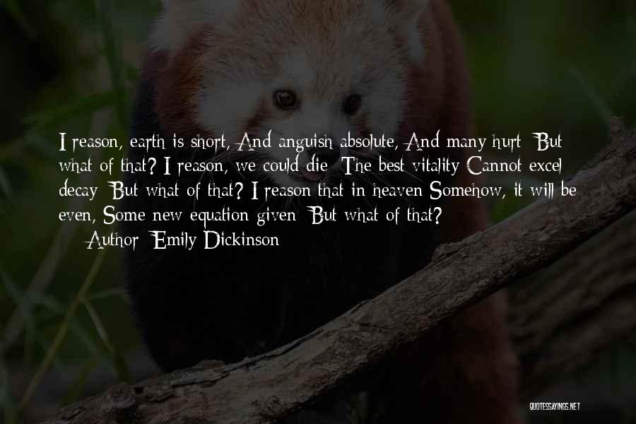 Short Hurt Quotes By Emily Dickinson