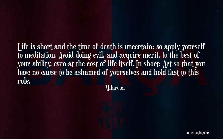 Short Life And Death Quotes By Milarepa