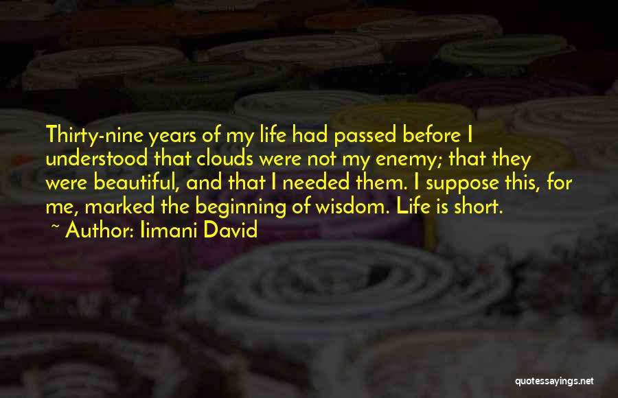 Short Life Wisdom Quotes By Iimani David