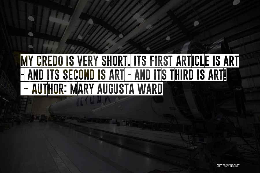 Short Mary Ward Quotes By Mary Augusta Ward