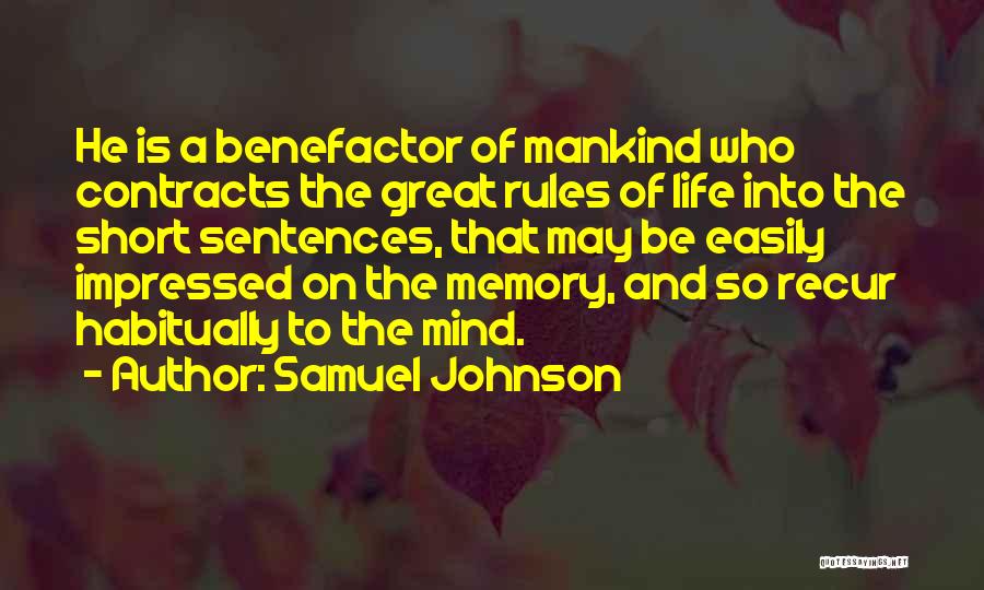 Short Memory Quotes By Samuel Johnson