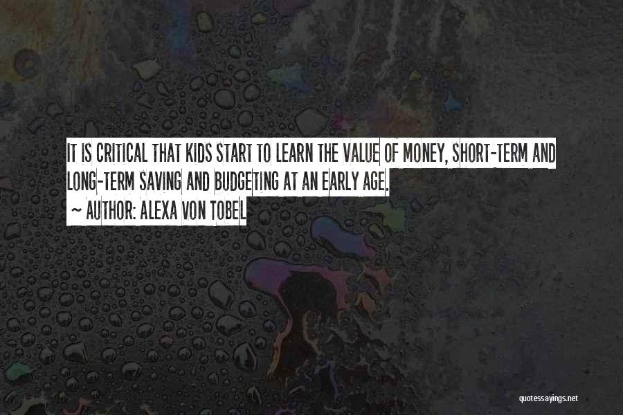 Short Money Saving Quotes By Alexa Von Tobel