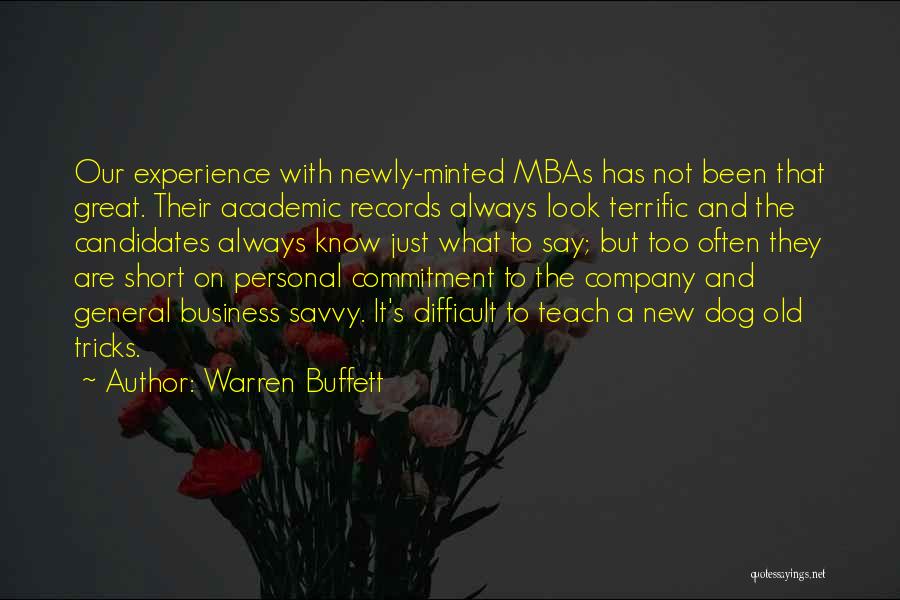 Short Old Dog Quotes By Warren Buffett