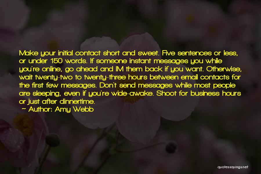 Short Send Off Quotes By Amy Webb