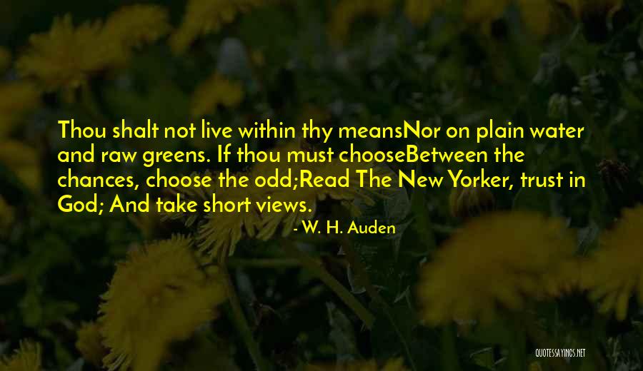 Short Take Chances Quotes By W. H. Auden