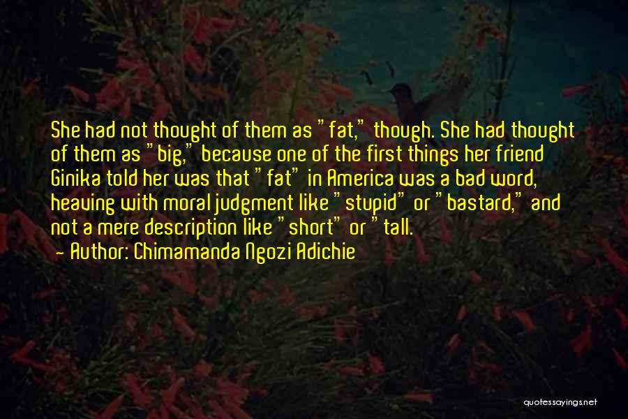 Short Tall Friend Quotes By Chimamanda Ngozi Adichie