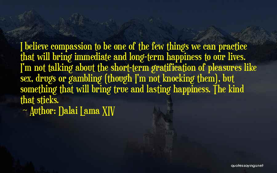 Short Term Gratification Quotes By Dalai Lama XIV