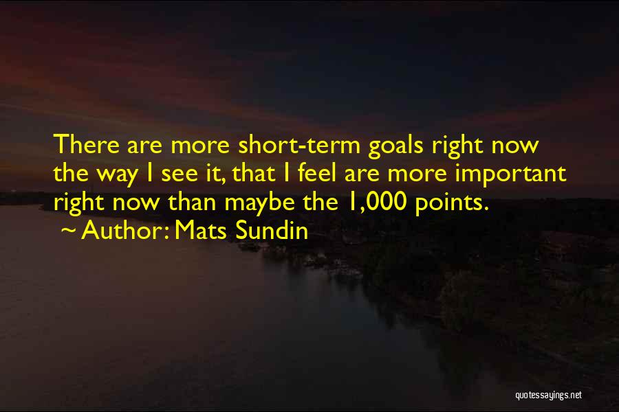 Short Term Quotes By Mats Sundin