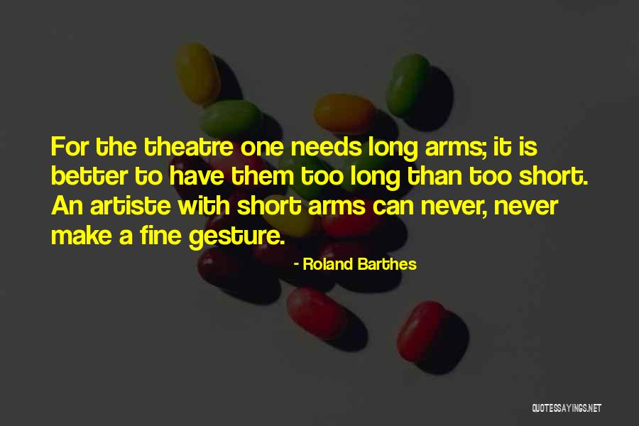 Short Theatre Quotes By Roland Barthes