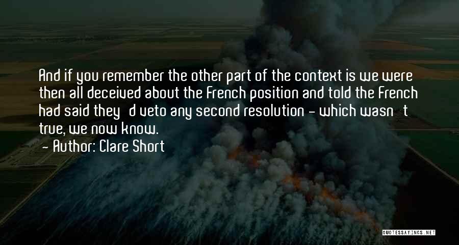 Short True Quotes By Clare Short