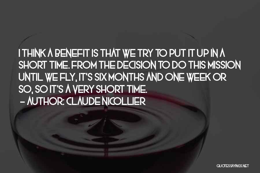 Short U N Me Quotes By Claude Nicollier