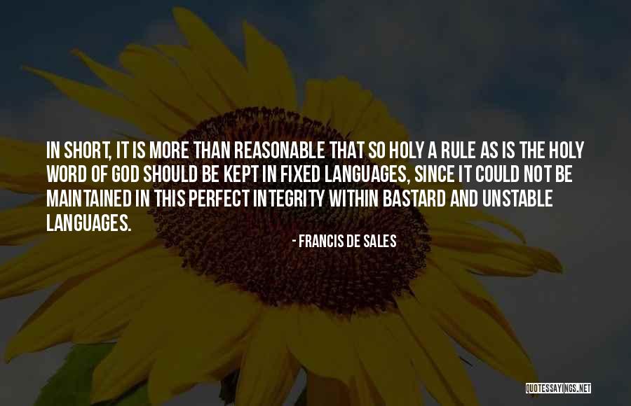 Short Word Quotes By Francis De Sales Short Word Quotes By Francis De Sales