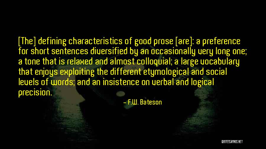 Short Words For Quotes By F.W. Bateson Short Words For Quotes By F.W. Bateson