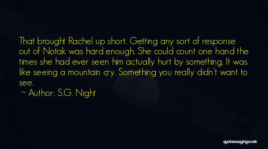 Short You Hurt Me Quotes By S.G. Night