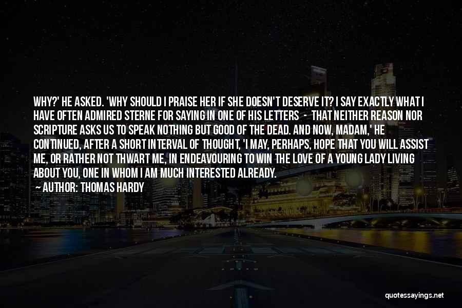 Short Young Love Quotes By Thomas Hardy